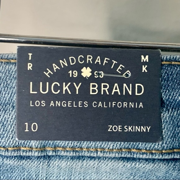 NWT LUCKY BRAND Zoe Skinny Jeans Light Wash Denim Size 10 Style 42D35002-416 - Picture 3 of 16